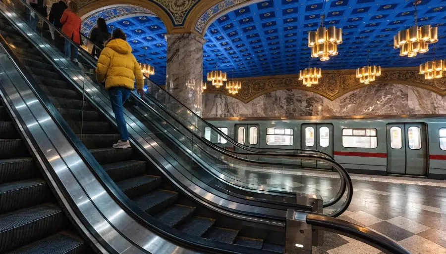 архитектура, городской, метро, метрополитен, пассажиры, поезд