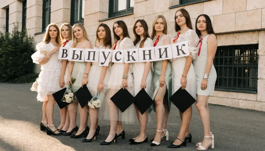 выпускники, выпускной, женщины, молодежь, образование, празднование