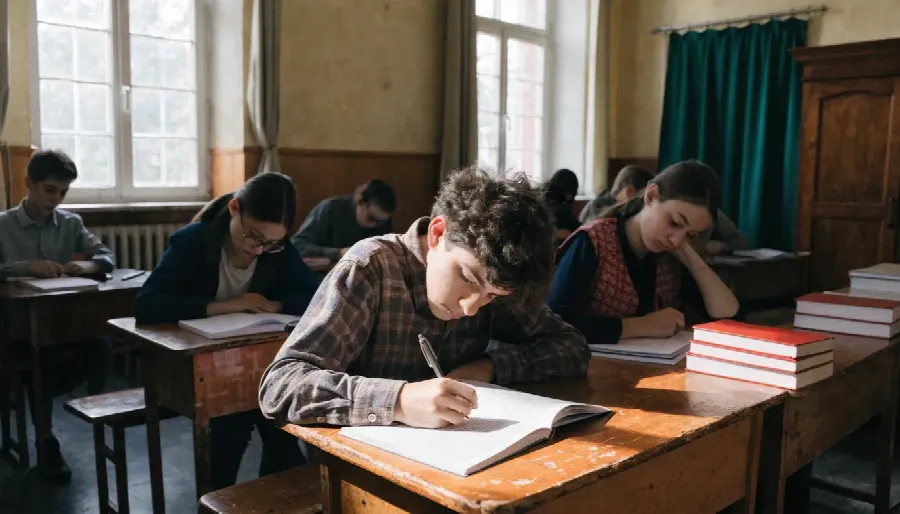 класс, образование, обучение, парта, письмо, студенты