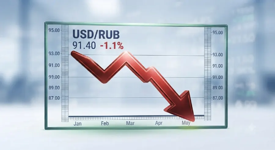 валюта, график, падение, рубль